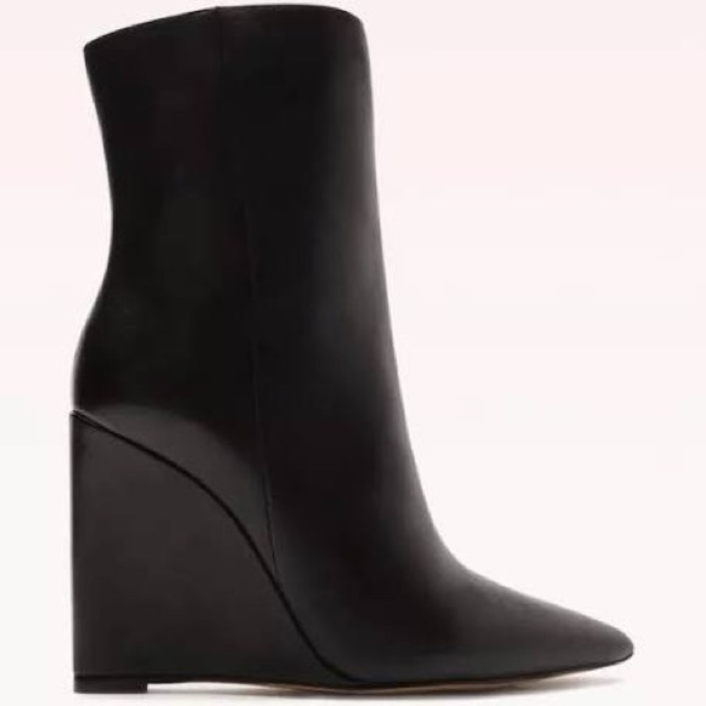 ALEXANDRE BIRMAN -  Angelina 100 Leather Wedge Bootie - Size 37